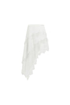 White Lace-trimmed Long Skirt