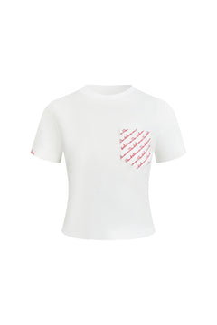 White 520 Pocket Embroidered T-shirt