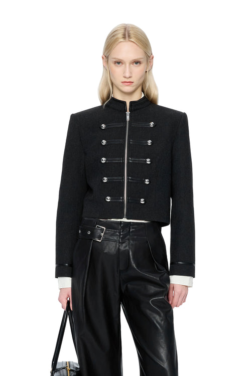 Dark Gray European-style Short Jacket