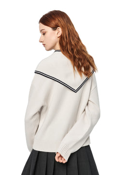 Apricot Sailor Collar Sweater