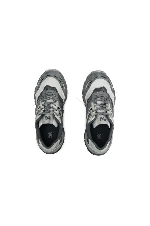 Grey Split Distressed Sneakers