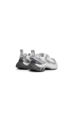 Silver and White The Fusion Retro Running Shoes