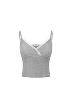 Gray Lace-trimmed Wool Vest
