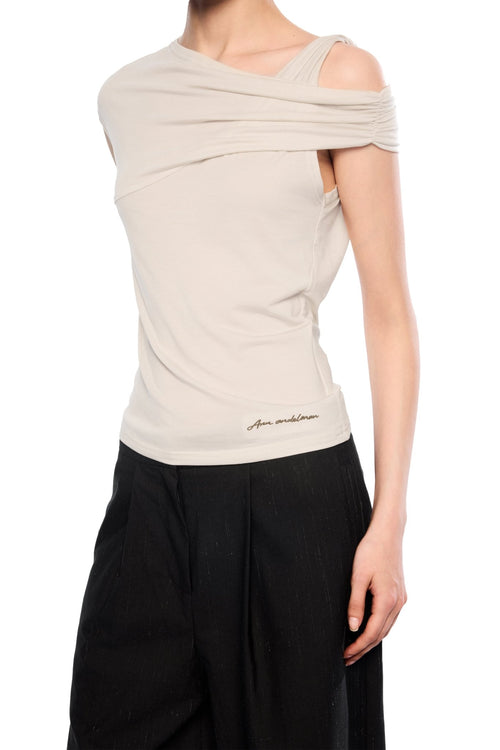 Apricot Asymmetric T-Shirt - ANN ANDELMAN