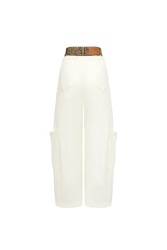 Apricot-colored Denim Sweatpants - ANN ANDELMAN