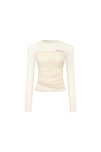 Apricot Contrast Trim faux Two - piece Knit Base Layer Top - ANN ANDELMAN