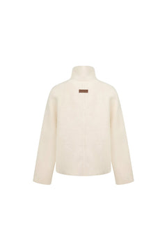 Apricot Double-faced Wool Coat - ANN ANDELMAN