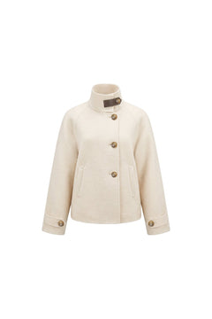 Apricot Double-faced Wool Coat - ANN ANDELMAN