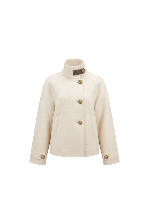 Apricot Double-faced Wool Coat - ANN ANDELMAN