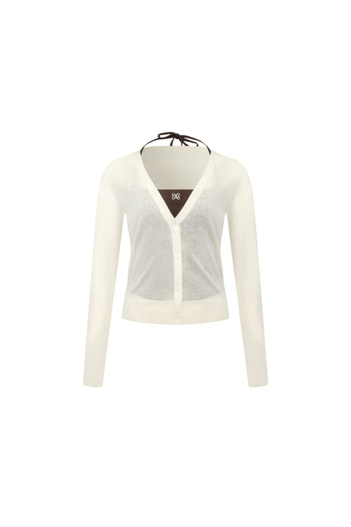 Apricot Halter Neck Two - piece Set - ANN ANDELMAN