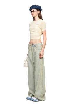 Apricot Knitted Lightweight T-shirt - ANN ANDELMAN