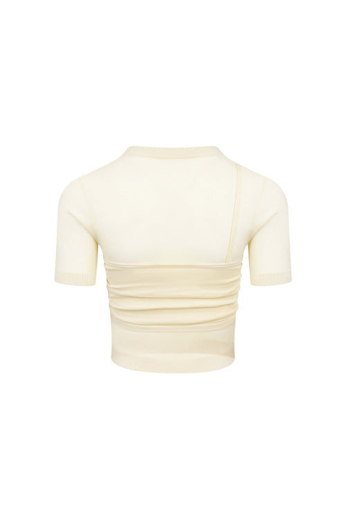 Apricot Knitted Lightweight T-shirt - ANN ANDELMAN