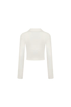 Apricot Lace-trimmed Knitted Cardigan - ANN ANDELMAN