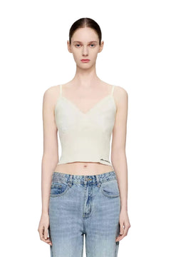 Apricot Lace-trimmed Wool Vest - ANN ANDELMAN