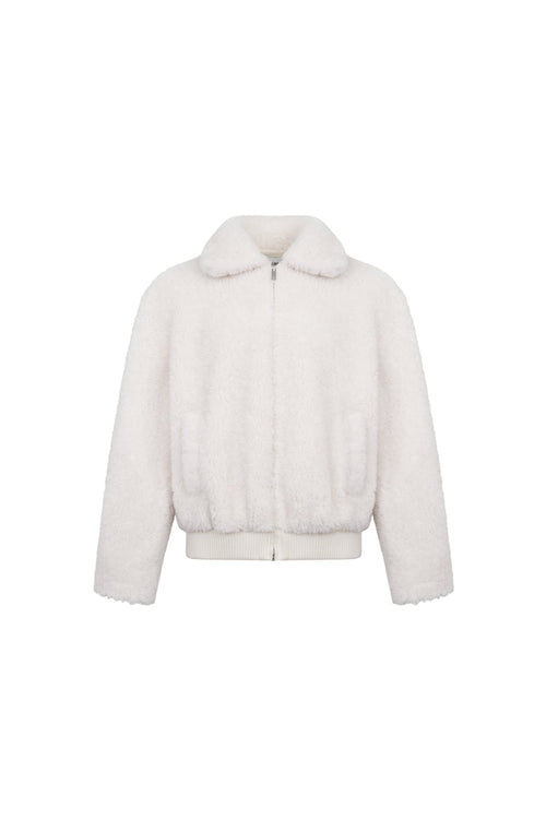 Apricot Notched Lapel Faux Fur Coat - ANN ANDELMAN