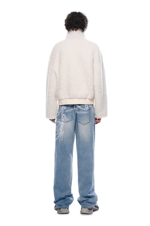 Apricot Notched Lapel Faux Fur Coat - ANN ANDELMAN