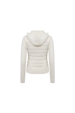 Apricot Patchwork Hooded Short Down Jacket - ANN ANDELMAN