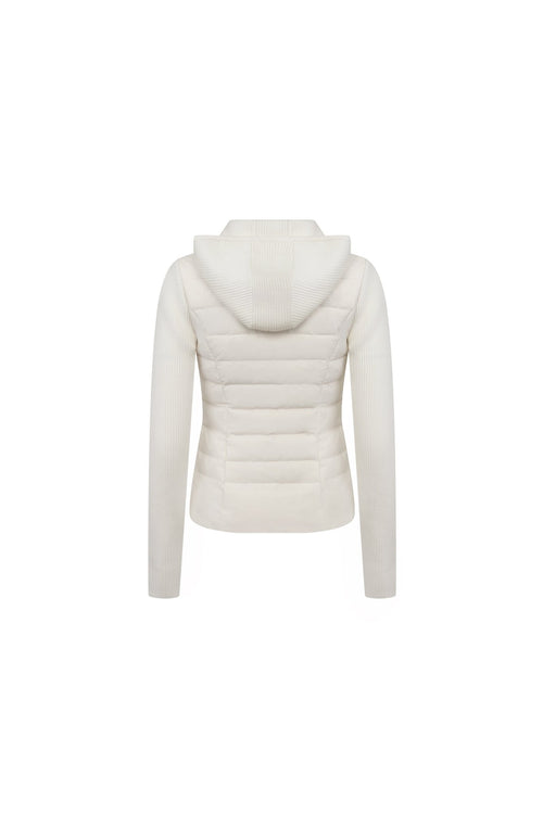 Apricot Patchwork Hooded Short Down Jacket - ANN ANDELMAN