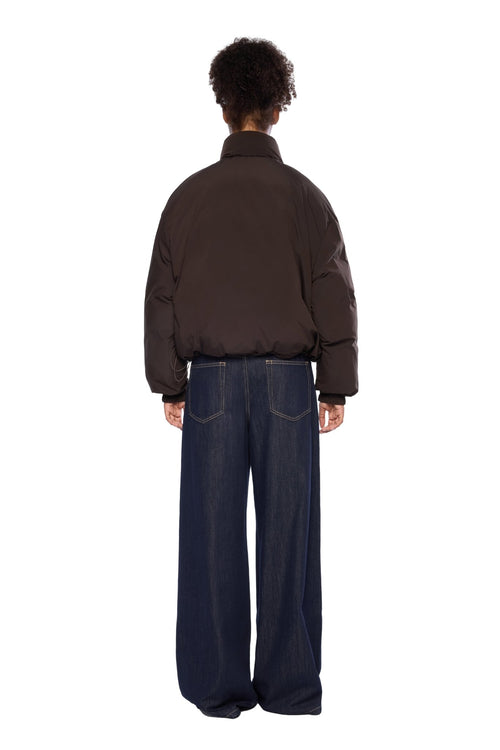 Apricot Reversible Color - blocked Down Jacket - ANN ANDELMAN