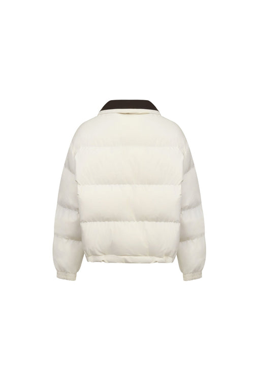 Apricot Reversible Color - blocked Down Jacket - ANN ANDELMAN