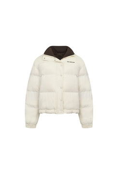 Apricot Reversible Color - blocked Down Jacket - ANN ANDELMAN