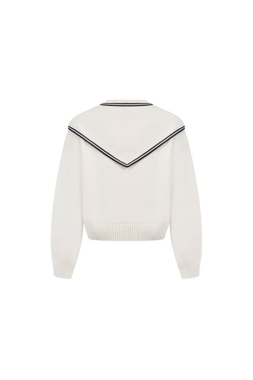 Apricot Sailor Collar Sweater - ANN ANDELMAN