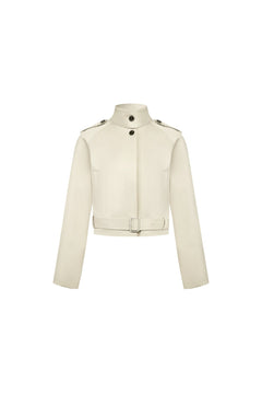 Apricot Short Trench Coat - ANN ANDELMAN