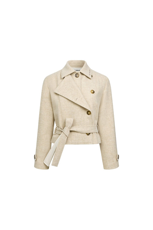 Apricot Short Trench Coat - ANN ANDELMAN