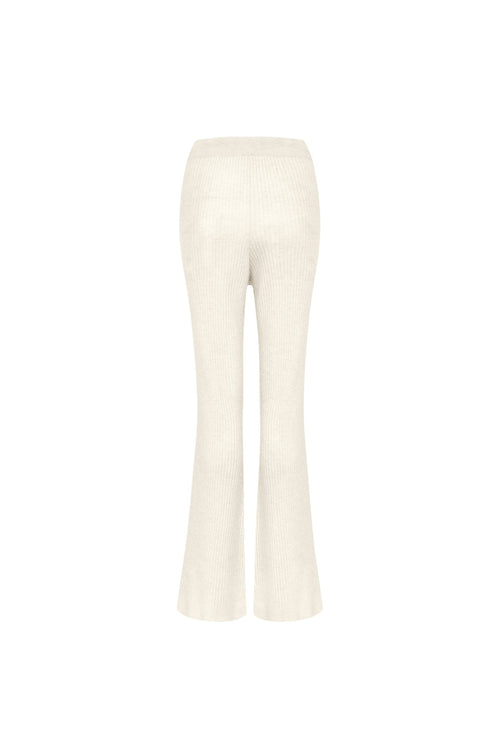 Apricot Slim - fit Ribbed Flared Trousers - ANN ANDELMAN