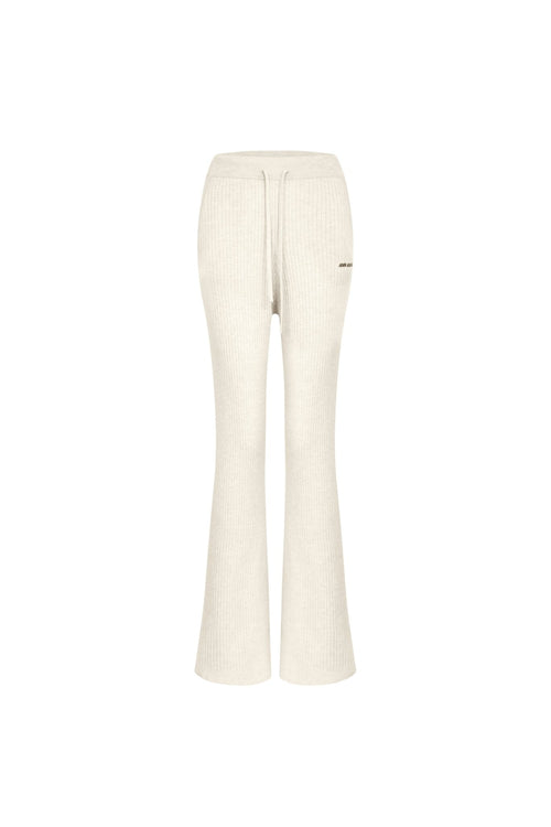 Apricot Slim - fit Ribbed Flared Trousers - ANN ANDELMAN
