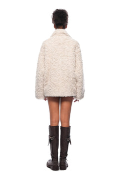 Apricot Stand - up Collar Fleece Jacket - ANN ANDELMAN