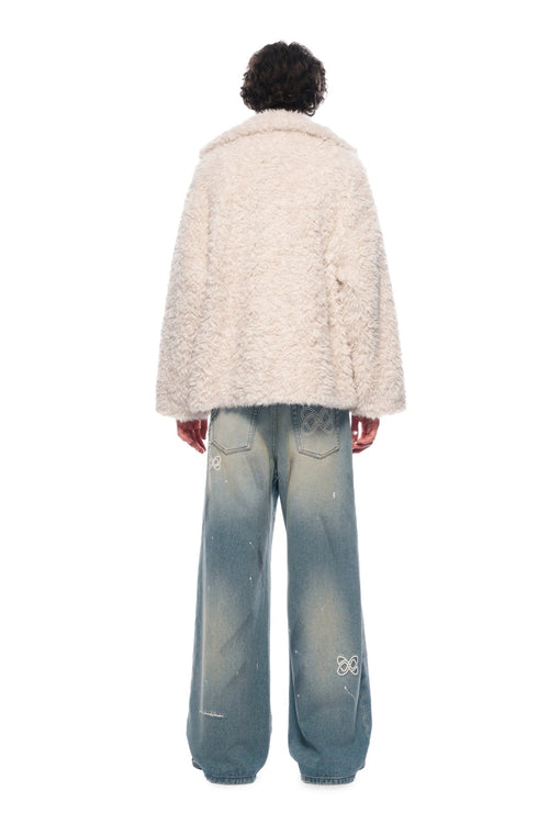 Apricot Stand - up Collar Fleece Jacket - ANN ANDELMAN