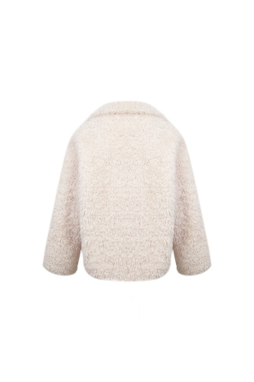 Apricot Stand - up Collar Fleece Jacket - ANN ANDELMAN