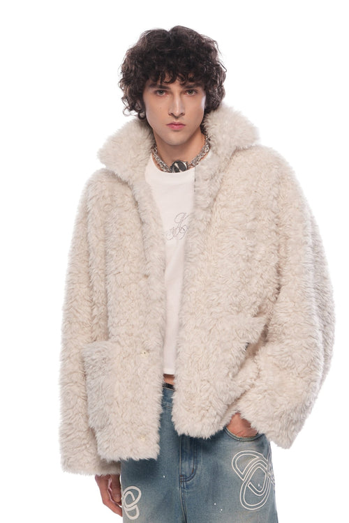 Apricot Stand - up Collar Fleece Jacket - ANN ANDELMAN