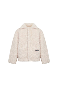 Apricot Stand - up Collar Fleece Jacket - ANN ANDELMAN