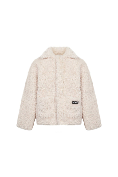 Apricot Stand - up Collar Fleece Jacket - ANN ANDELMAN