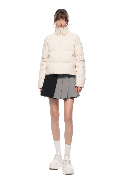 Apricot Stand - up Collar Slim - fit Down Jacket - ANN ANDELMAN