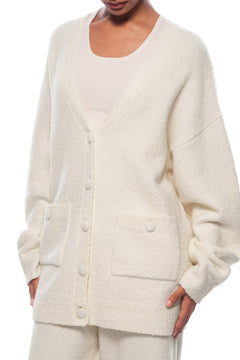 Apricot Textured Knit Cardigan - ANN ANDELMAN