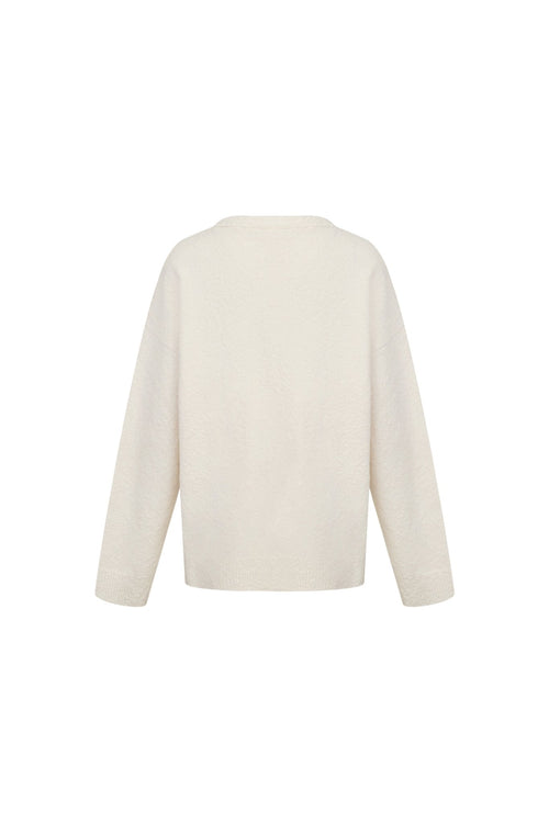 Apricot Textured Knit Cardigan - ANN ANDELMAN