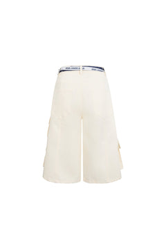 Apricot Tie - front Silk Scarf Workwear Cropped Pants - ANN ANDELMAN