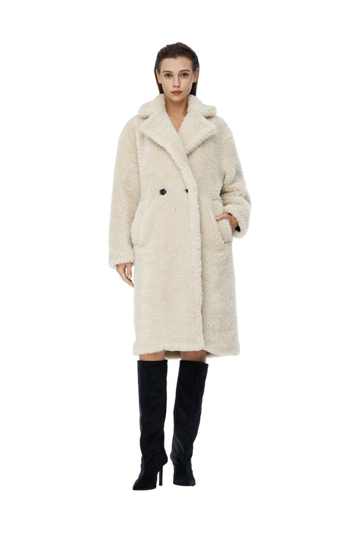 Apricot Woolen Coat - ANN ANDELMAN