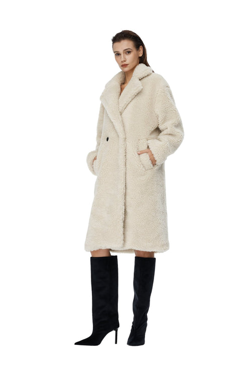 Apricot Woolen Coat - ANN ANDELMAN