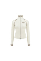 Apricot Zip - up Knitted Cardigan - ANN ANDELMAN