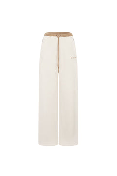 Beige Fleece Wide - leg Pants - ANN ANDELMAN