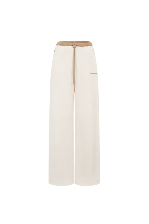 Beige Fleece Wide - leg Pants - ANN ANDELMAN