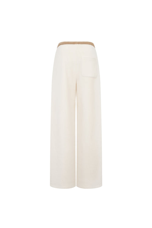 Beige Fleece Wide - leg Pants - ANN ANDELMAN