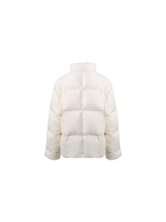 Beige Simple Down Jacket - ANN ANDELMAN