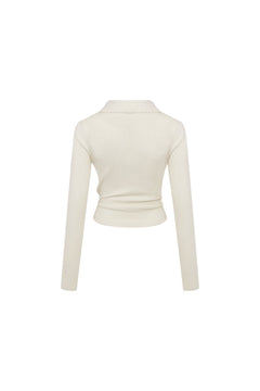 Beige Slim - Fit Knitted Cardigan - ANN ANDELMAN