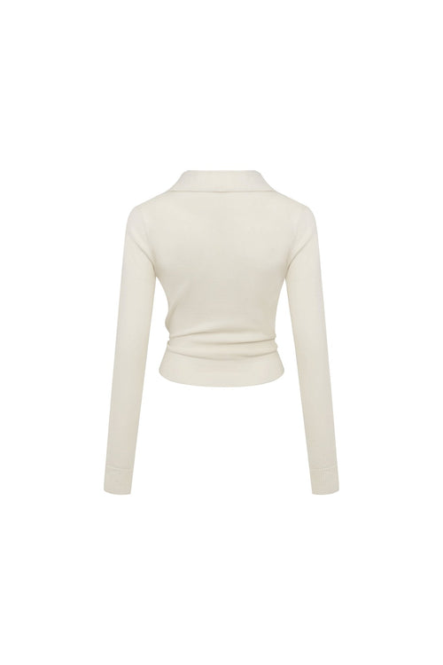 Beige Slim - Fit Knitted Cardigan - ANN ANDELMAN