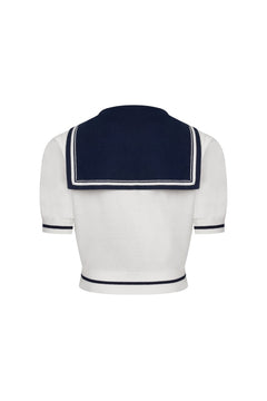 Beige Striped Wool Cardigan - ANN ANDELMAN